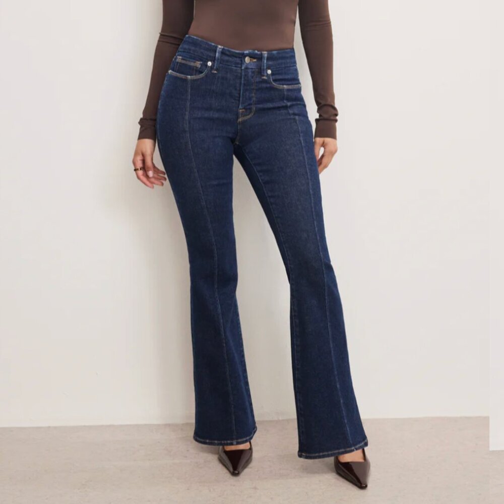 Good American Good Petite Flare Jeans (NWT)